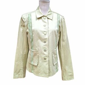 St. John Sport Women's Lime Green Button Up Jacket Size M